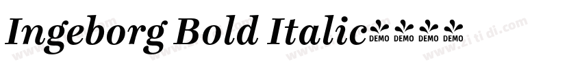 Ingeborg Bold Italic字体转换